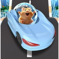 Hamster Exercise Ball Sports Car,Hamster Car with Detachable Transparent Ball,Funny Exercise Wheel for Hamsters,Suitable for Dwarf Small Pet - Safe, Breathable and Cute (Sky Blue)