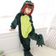 thumbnail image 2 of Pijamas de franela para niños y niñas, pijamas de dinosaurio verde, ropa de dormir, disfraz de animal para cosplay, fiesta de Halloween, atuendos divertidos, 2 of 3
