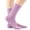 Purple, variant on QSAWXQZ Kids' Crew Socks Solid Knitting Breathable Mid Calf Socks 5-13Years