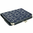 thumbnail image 3 of Pre-Owned Celine C Macadam Canvas Leather Navy Blue Sulky Carriage Vintage Tri-fold... (Fair), 3 of 9