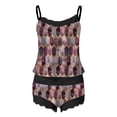 thumbnail image 3 of Lindreshi Lingerie Sets for Women 2pc Set Fashion Sleepwear Floral Printed Temptation Tops Suit Nightdress Cool, 3 of 4