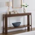 thumbnail image 4 of Alaterre Furniture Fluted Wood Console Table - 56in Modern Entryway Table with Storage Shelf, Brown, 4 of 5