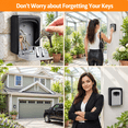 Key Lock Box Wall Mounted 4 Digit Combination Lockbox for Outside House ...