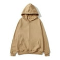 thumbnail image 4 of GrmtClth Mens Zip Up Hoodie Loose Fit Hooded Sweatshirt Winter Fashion Long Sleeve Pullover Lightweight Outerwear with Pockets Camel M, 4 of 4