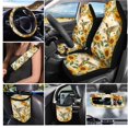 thumbnail image 2 of Yuyamidu Hummingbird Car Seat Cover Set Sunflower Steering Wheel Cover Seat Belt Covers Trash Can Air Vent Pocket Rear View Mirror Cover Cup Coasters Key Chain 15 PCS Car Decorative Accessories, 2 of 7