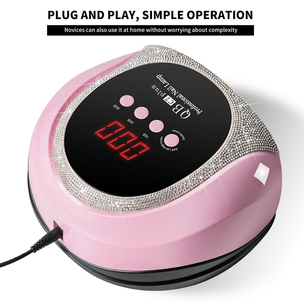 Professional UV LED Nail Lamp, LIMEGIRL Nail Dryer for Gel Polish, 4 Timers UV Nail Lamp Professional Nail Light,57Pcs Lamp Beads and Automatic Sensor