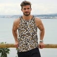 thumbnail image 6 of Logiee Leopard Print Men's Workout Tank Top,Quick Dry Workout Tank Top,Gym Muscle Tee,Fitness Bodybuilding Sleeveless T Shirt-Large, 6 of 7
