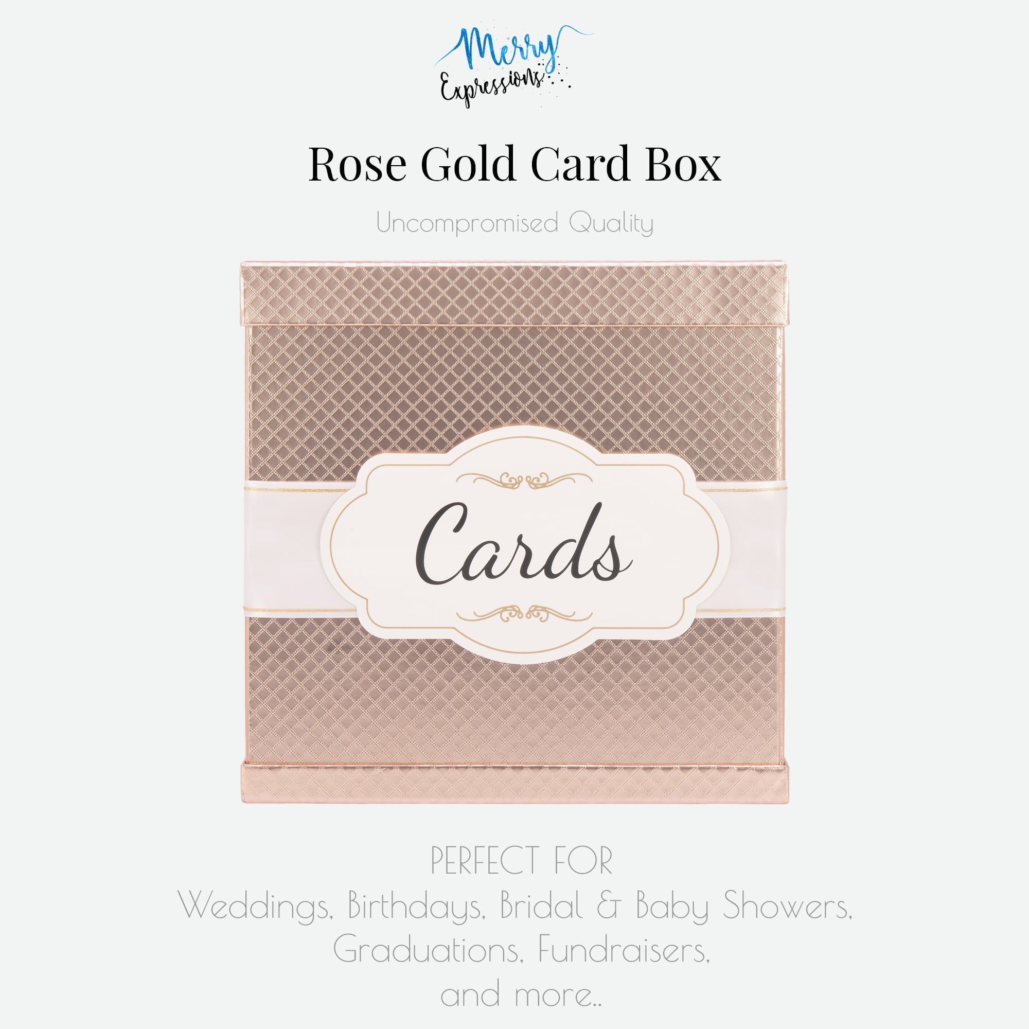 GOLD WEDDING GIFT CARD BOX (10″ X 10″)