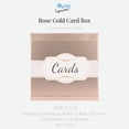 thumbnail image 5 of Rose Gold Card Box with Foil Satin Ribbon & Cards Label. A Large Card Holder Gift Box Size 10"x10"x10", 5 of 6