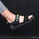 thumbnail image 5 of Sandalia Una Banda Tobillo Correa Plana Suave Cómodo Zapatos De Verano Gancho Lazo Punta Abierta Para Mujer Joven, 5 of 7