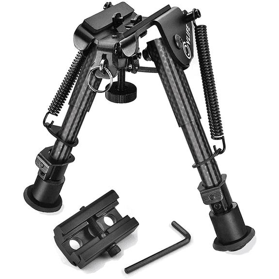 CVLIFE 6-9 Inches Carbon Fiber Ri/fle Bipod with Picatinny Adapter