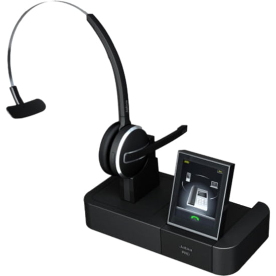 Jabra PRO 9460 Mono Wireless Headset with Touchscreen for Desk Phone and Softphone