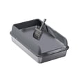 thumbnail image 3 of Arena para gatos, orinal para gatitos, inodoro, caja de arena para gatos, lavabo de arena para gatos, valla elevada portátil, colcha para gatos, Gris oscuro y M, 3 of 8