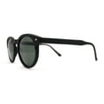 thumbnail image 3 of Polarized Classic Gentlemens Keyhole Horn Rim Plastic Sunglasses Matte Black Green, 3 of 4
