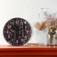 thumbnail image 2 of Yayeee 10" Wall Clock Battery Operated Quartz Round Silent Non-Ticking Home Decor,Dark Gothic Floral, 2 of 6