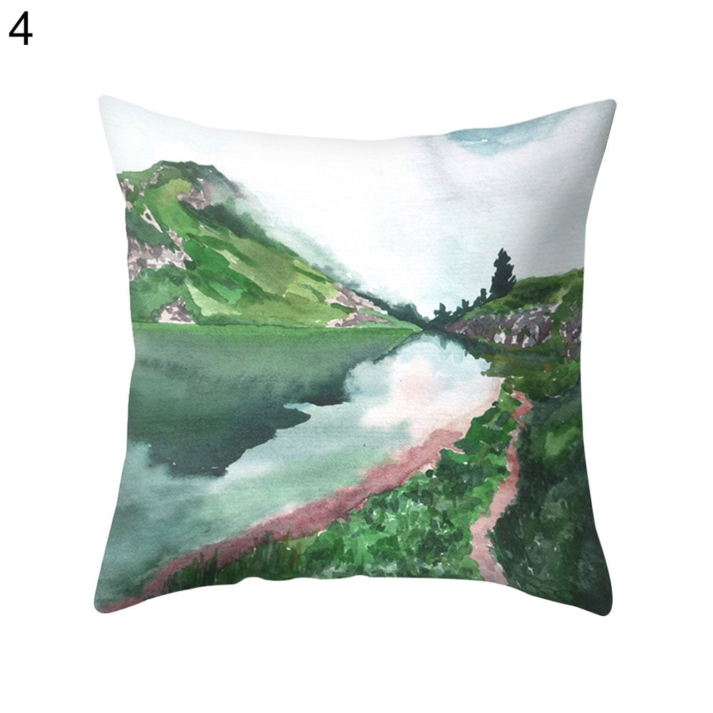 Rural Landscape Pillowcase Pillow Case Sofa Waist Throw Cushion Cover Home Decor 