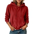 thumbnail image 5 of Warop Women's Oversized Hoodies Knitted Sweatshirt Long-Sleeve Drawstring Pullover with Pockets Fall Winter Clothes, 5 of 6