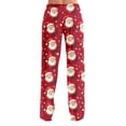 thumbnail image 6 of Hearthz Christmas Pajamas Pants for Women Winter Soft Elastic Waist Pijama Pants Warm Cozy Xmas Pj Bottoms Lounge Pants Pajama Pants, 6 of 7