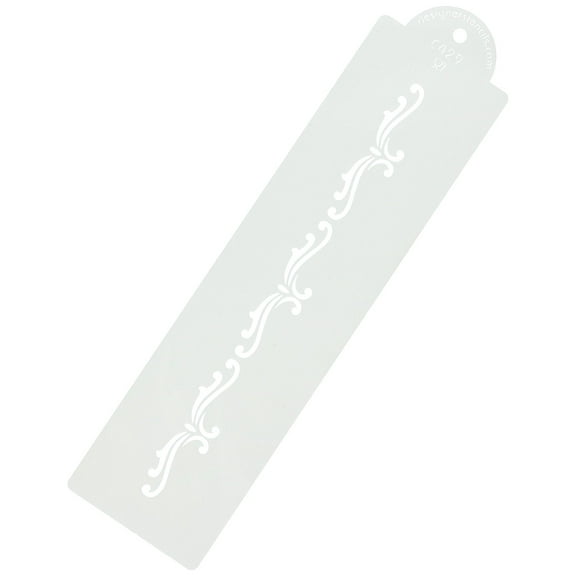 Designer Stencils C429 Manali Cake Side 4 Cake Stencil, Beige/semi-transparent