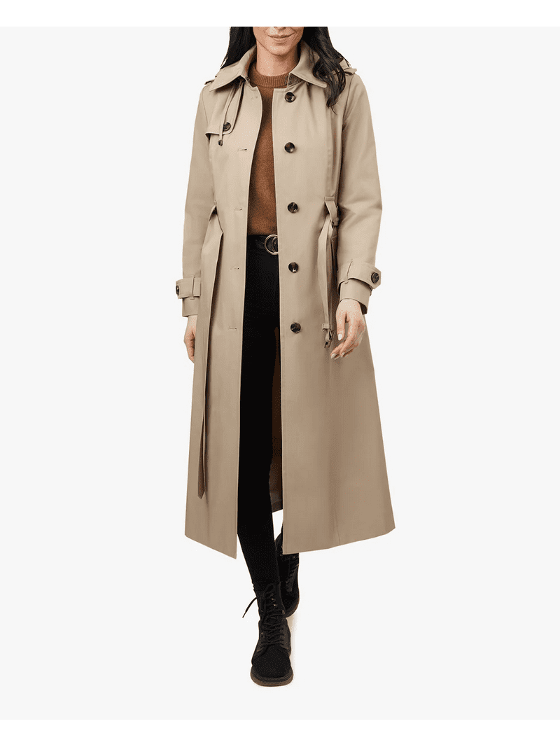 London Fog Women's Single Breasted Trench coat Regular and Plus