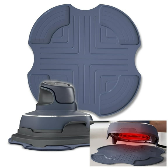 Air Fryer Trivets Silicone for Ninja Crispi, Hot Pads Potholders for Ninja Crispi Airfryer Accessories, Portable Glass Air Fryer Cooking System Holder, Kitchen Aid (Dark Gray)