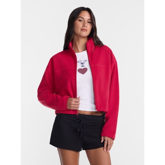 No Boundaries Polar Fleece Zip Up Jacket, Women’s and Women's Plus XXS-4X