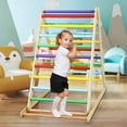 thumbnail image 2 of Costway Foldable Wooden Climbing Triangle Indoor Climber w/Ladder for Baby Toddler, 2 of 10