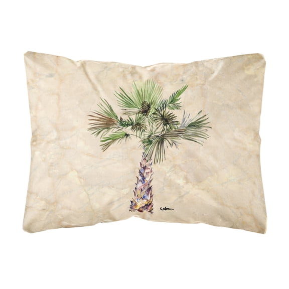 Carolines Treasures 8480PW1216 Palm Tree Canvas Fabric Decorative Pillow, 12H x16W, multicolor