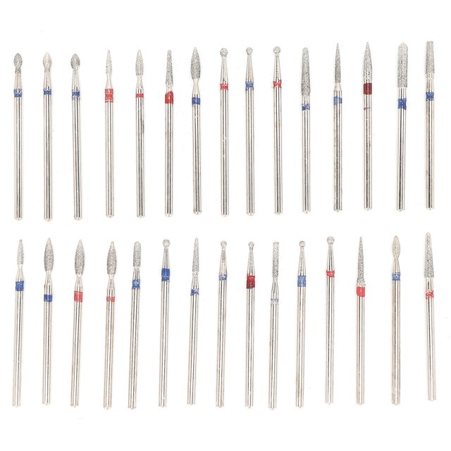 Brocas de Molienda de Umas, Brocas de Manicura de Umas Multifuncio Intercambiables Use 30 pianas sin Daños para el Uso del Hogar para el Salón de Unas para artistas de Unas