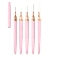 thumbnail image 2 of Nail Liner Brush Set Pink - Pens Liner Brushes Set 5Pcs Black Color Nail Tools for Long Lines Thin Drawing Liner Brush Gel Polish Painting Nail Design Sizes 5/8/12/20/25Mm, Nail Brush, Nail Brush,, 2 of 7