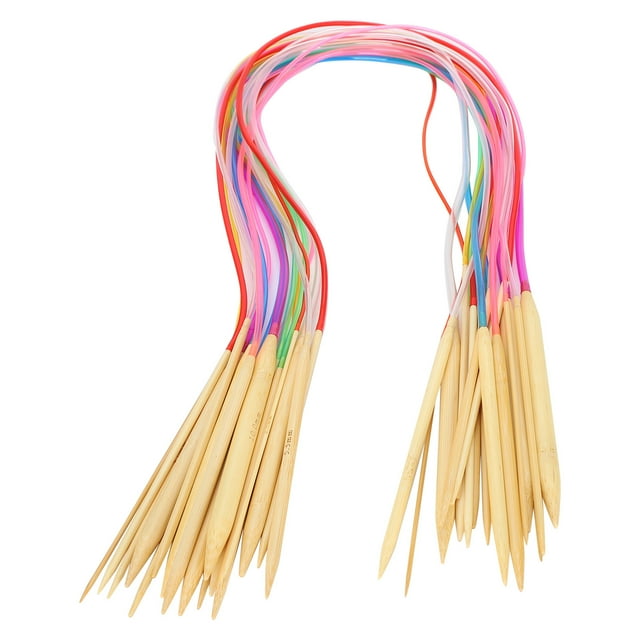 FLAMEEN Circular Needle, Double End Tube Needles 18Pcs For Sweaters For Cushions For Scarves