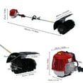 thumbnail image 3 of 52CC Gas Power Handheld Sweeper Broom Adjustable Speed Driveway Turf Artificial Grass Snow Clean handheld power broom with 2-stroke Air-cooled Fuel Engine, 3 of 21
