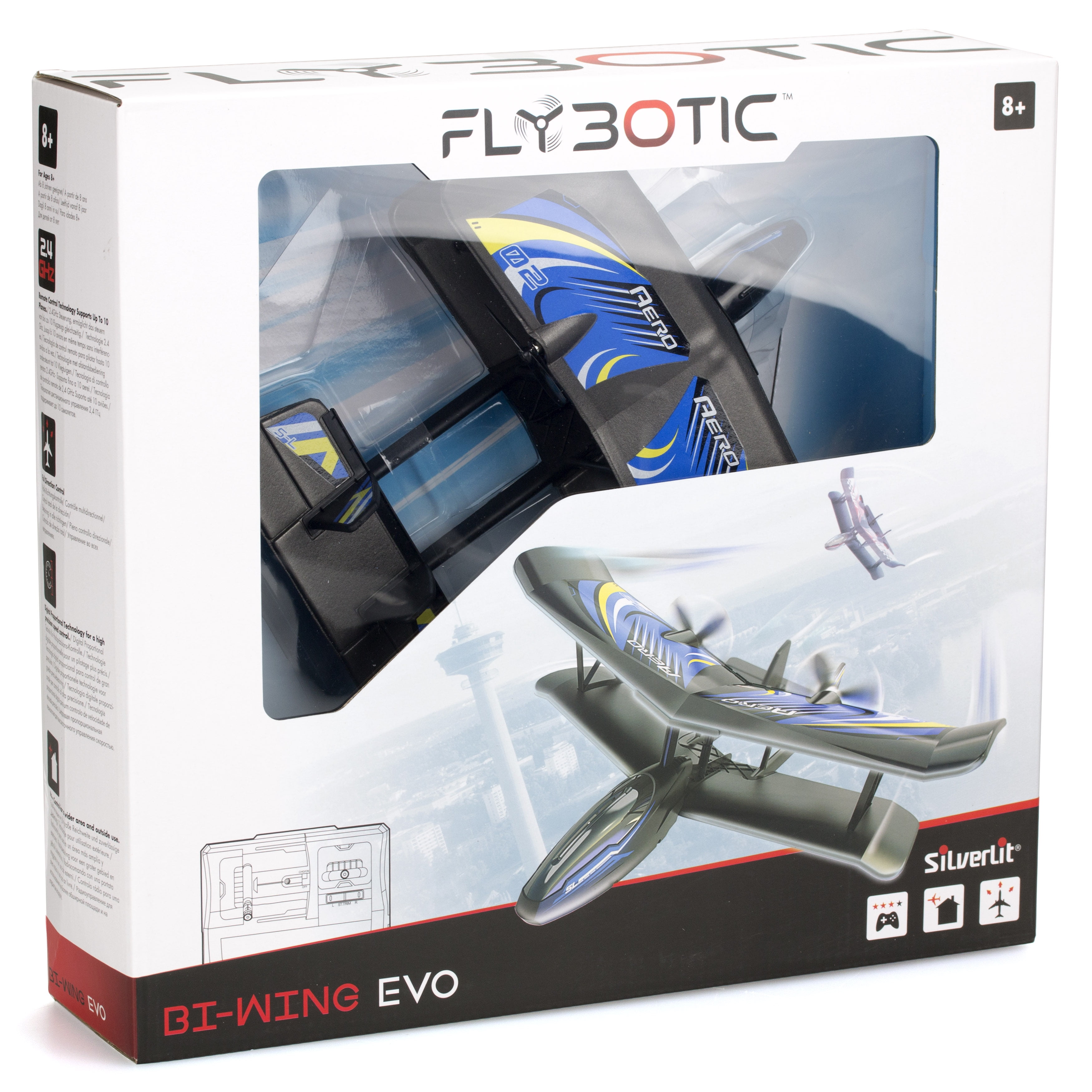 Silverlit Flybotic Bi-Wing Evo RC Plane- Blue