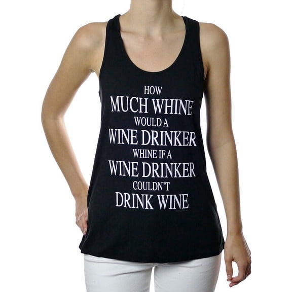 Shop Delfina How Much Whine Would A Wine Drinker Women's Funny Drinking Tank Top