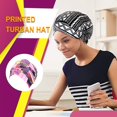 thumbnail image 3 of Foulard Imprimée Style Africain pour Femmes, Chapeau Élastique en Coton Ethnique, 3 of 7