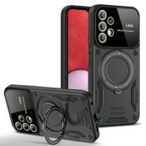 Rotatable Magnetic Ring Case for Samsung Galaxy A53 5G, Compatible with MagSafe with 360° Ring Kickstand Shockproof Dual Layer Protective Hybrid Phone Cover Case for Samsung Galaxy A53 5G, Black