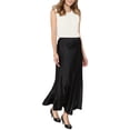 thumbnail image 2 of INSPIRE CHIC Women's Sleeveless Bodysuit Work Crew Neck Pleated Front Classic Business Shirt Top S White, 2 of 5