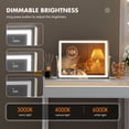 thumbnail image 4 of Hasipu 14" x 11" LED Makeup Mirror with Bluetooth Speaker & 5X Magnifying Glass Square White Vanity Mirror with 3 Light Modes, 4 of 8