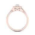 thumbnail image 3 of Imperial 1/3Ct TDW Diamond 10k Rose Gold Halo Engagement Ring (H-I, I2), 3 of 4