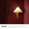 thumbnail image 3 of Alora Lighting Wv451808 Serena 11" Tall Bathroom Sconce - Matte Black / Opal Glass, 3 of 7