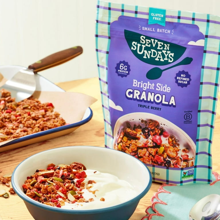 Sunday商品 Seven Sundays Bright Side Triple Berry breakfast Granola, Gluten