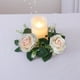 thumbnail image 4 of Xihbxyly Corona de Rosas, Tela de Seda, Anillo de Flores Artificiales, Decoración para Bodas y San Valentín, Exquisito Centro de Mesa, Compatible con La Mayoría de Velas, 23 X 23 Cm, 1 Unidad., 4 of 6