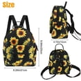 thumbnail image 3 of Sunflowers Printing Mini Backpack，Small Backpack Purse For Women,Rope Crossbody Shoulder Bag (Black Sunflower), 3 of 8