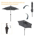 thumbnail image 4 of ACEGOSES 7.5 FT LED Outdoor Patio Umbrella and Shade Market Table Umbrella Outside With a Crank for Garden, Deck and Pool,Anthracite, 4 of 6