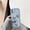 Blue, variant on Butterfly Case For iPhone 12 Mini, Cute Aesthetic Wavy Curly Frame, Glitter Bling Sparkle Clear Rubber Cover, Shockproof Protective Hybrid Soft TPU Slim Shell for Women Girls,White