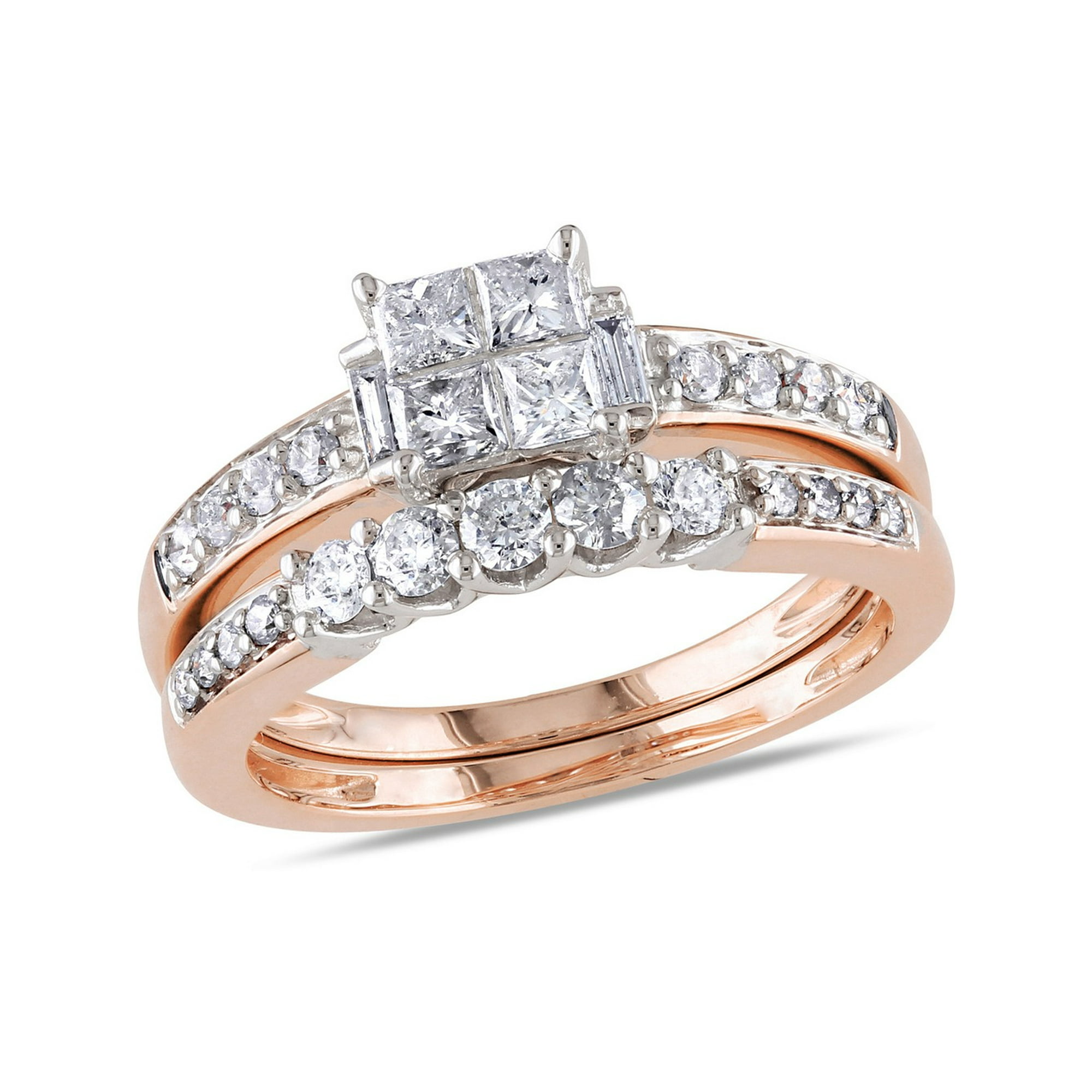 Princess Cut Diamond Engagement Ring Band Bridal Set 1 0