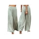 thumbnail image 1 of SAYOO Pantalones de Pierna Ancha para Mujer, Pantalones Plisados Sueltos Casuales de Color Sólido de Cintura Alta, Caqui/Negro/Verde Claro SAYOO  Casual, 1 of 8