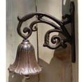 thumbnail image 4 of Campana de puerta marrón vintage, escultura de hierro fundido, decoración de pared montada en la pared, campanilla de agitación manual, estilo retro, Sunnimix Campana de pared, 4 of 8