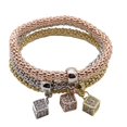 thumbnail image 2 of Joyería de Moda de Mujeres Cadena forma forma Cristal Brazalete Conjunto Hugo Pulsera de encanto de cristal, 2 of 6