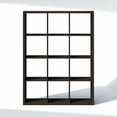 thumbnail image 6 of Furinno CUBIC 12-Cube Open Shelf Extra Thick Frame Black Dark Oak, 6 of 6